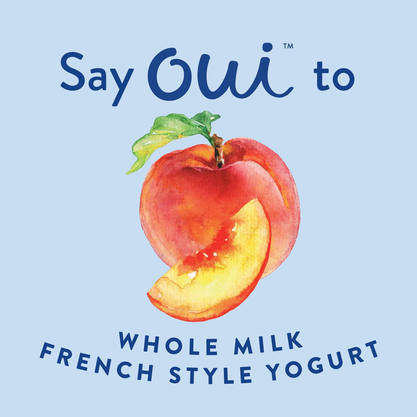 Oui by Yoplait Peach Whole Milk Yogurt, French Style Yogurt, 5 OZ Glass Yogurt Jar