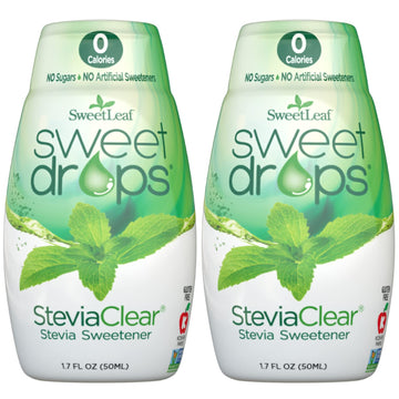 Sweetleaf Steviaclear Sweet Drops - Natural Stevia Liquid Sweetener, Squeezable Stevia Drops, No Bitter Aftertaste, Liquid Sugar