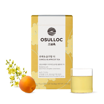 Osulloc Canola & Apricot Tea (Aromatic Canola Flower & Apricot), Premium Blended Tea From Jeju, Tea Bag Series 20 Count, 1.06 Oz
