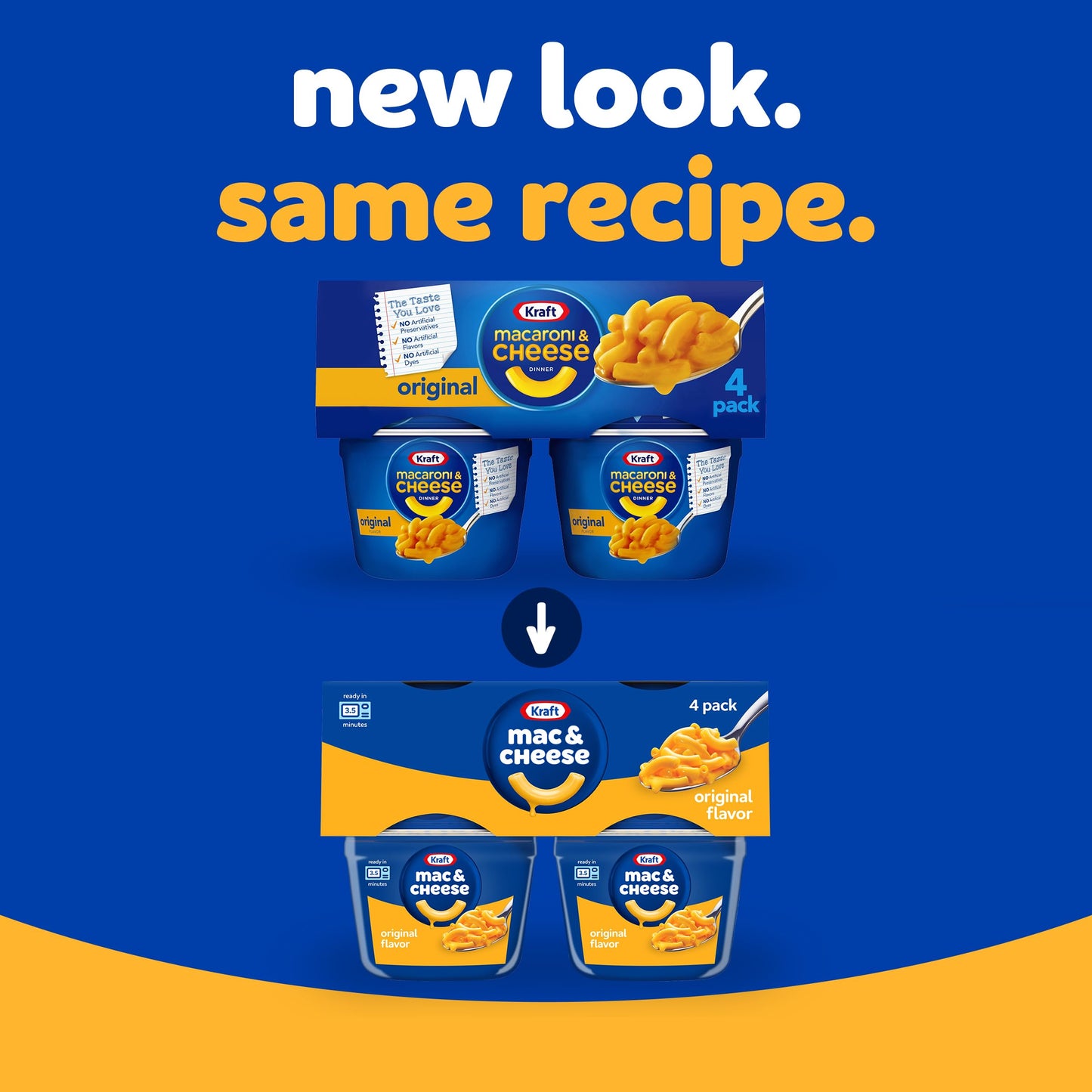 Kraft Original Mac N Cheese Macaroni And Cheese Cups Easy Microwavable Dinner, 4 Ct Pack, 2.05 Oz Cups