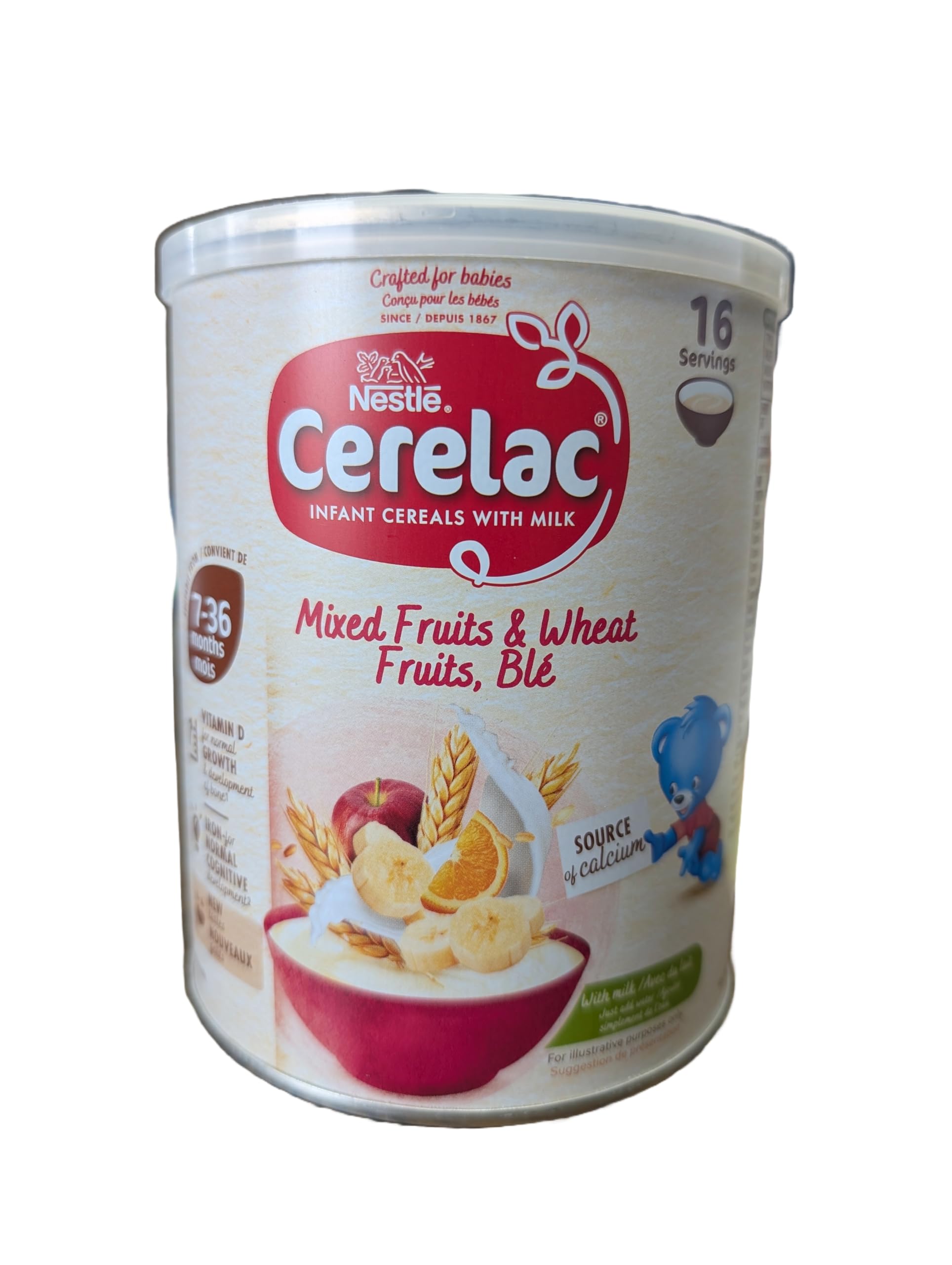 Nestle Cerelac Infant Cereal With Milk From 8 Months Mixed Fruits & Wheat - 14 Oz