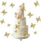 40 Pcs Gold Lively 3D Butterfly Cupcake Toppers Mixed Size Hollow Art Butterfly Cupcake Topper Baby Shower Wedding Anniversary B