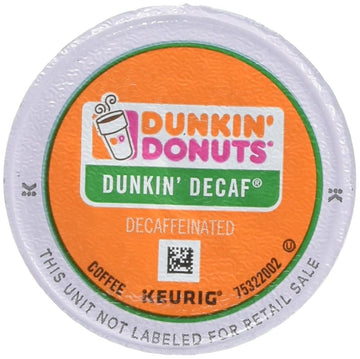 Dunkin Donuts 0846 K-Cup Pods, Decaf, 24/Box