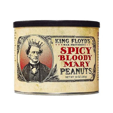 King Floyds Spicy Bloody Mary Peanuts, 10 oz, Resealable Lid, Snack Mix