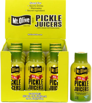 Mt. Olive Pickle Juice 100% Kosher Dill Pickle Brine - 12 Pk - 2 Fl Oz Bottles