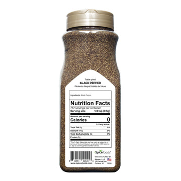Ispice | Black Pepper Ground | 16 Oz | Bulk Size | Kosher | Rich Aroma