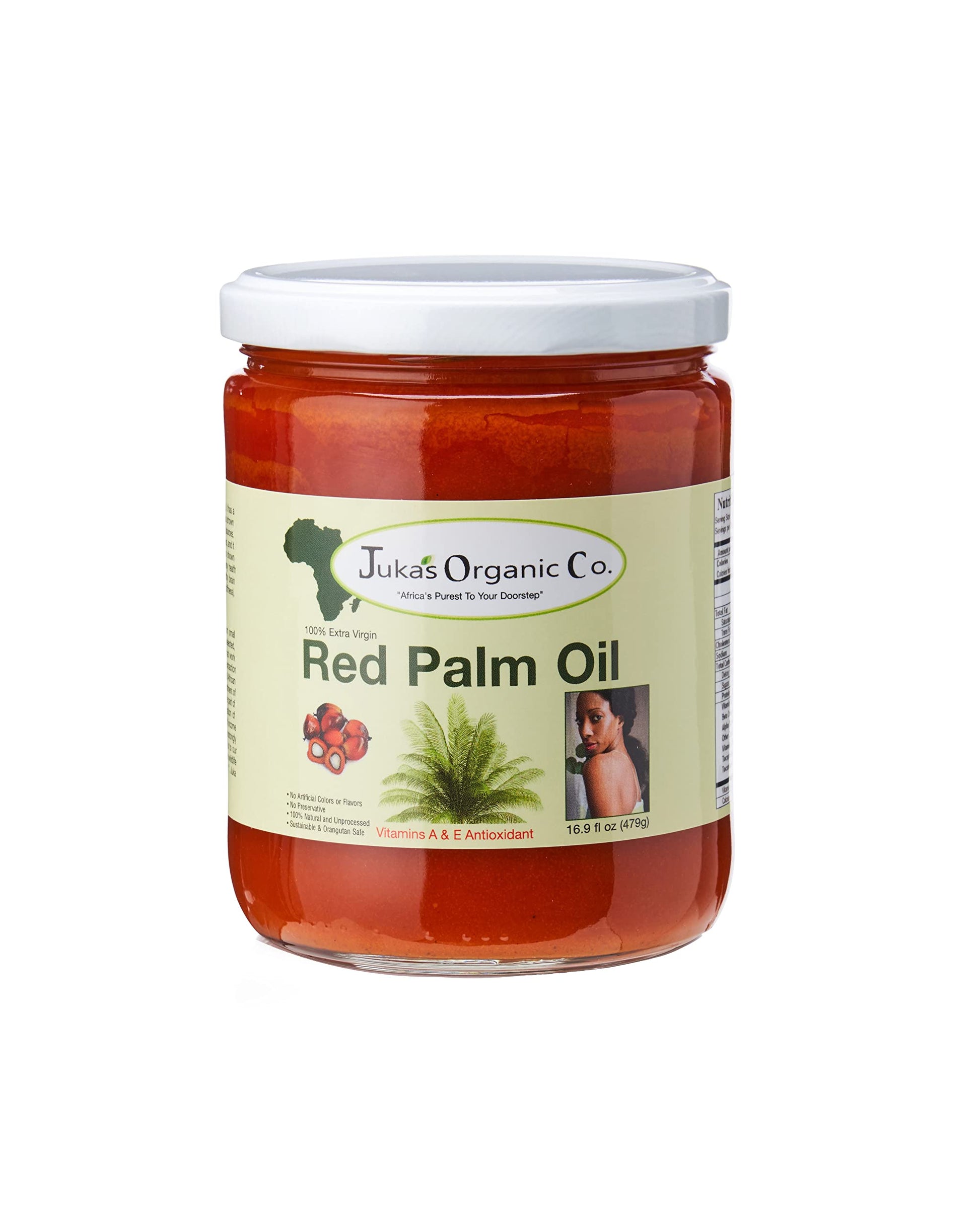 Jukas Organic Co. Red Palm Oil - 100% Organic & Natural - 16.9 Fl Oz