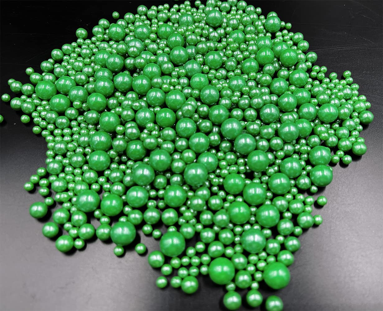 Christmas Sprinkles Pearl Sugar Green Candy 130g/ 4.6oz Baking Edible for Cake Decorations Cupcake Toppers Cookie Decorating Ice