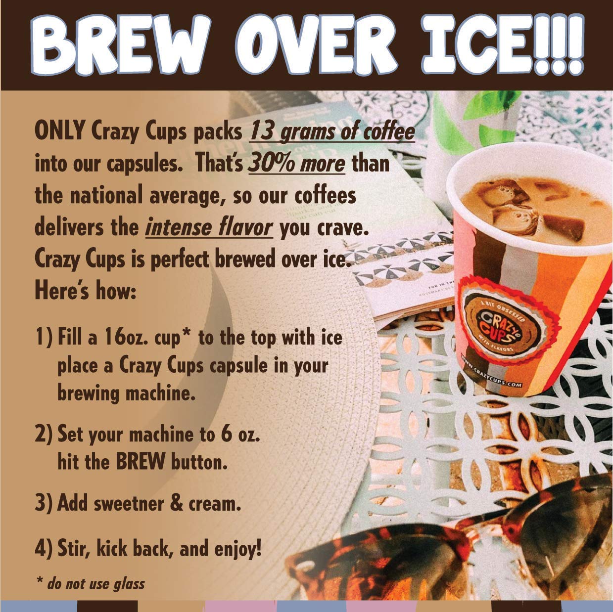 Crazy Cups Flavored Medium Roast Coffee Pods, 24 Count Variety for Keurig K Cup malt-inspired