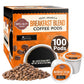 Wellsley Farms Breakfast Blend Coffee Pods - Light Roast - Crafted with 100% Arabica Coffee - Subtly Sweet with Citrus & Fruity Notes - Compatible w/ Single Serve malt-inspired - 38oz  Coffee Pods 100 Count
