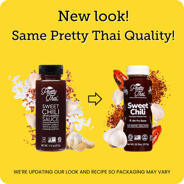 Pretty Thai Sweet Chili Sauce, Gluten Free, Vegan, BBQ & Dipping Sauce, 100% Natural, Pack of 3