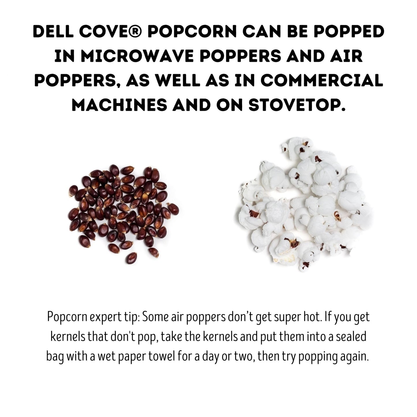 DELL COVE SPICES Bloody Red Popcorn Kernels, 8 Ounce, Trick-Or-Treat Party Snack