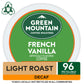 Green Mountain Coffee Roasters French Vanilla Decaf Keurig Single-Serve K-Cup pods, Light Roast Coffee, 96 Count