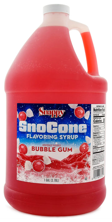 SNAPPY Popcorn Syrup, Bubble Gum Flavor, 128 Fl Oz (Pack of 1)