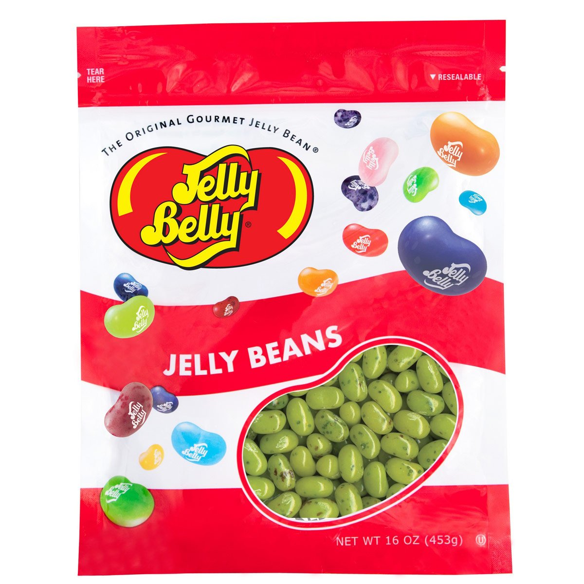 Jelly Belly Juicy Pear Jelly Beans - 1 Pound (16 Ounces) Resealable Bag - Genuine, Official, Straight From The Source