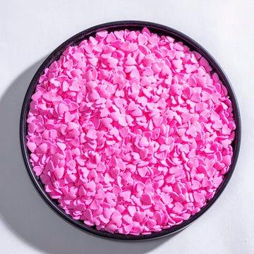 Red Heart Shapes Sprinkles Valentine Jumbo Heart Sprinkles for WEdding Cake Decorating - 3.53 oz/100g. (Pink)