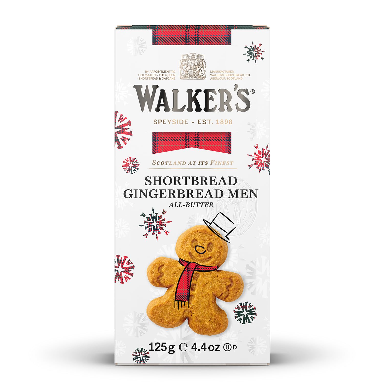 Walkers Festive Shortbread Gingerbread Men - Pack Of 12 Shortbread Cookie Boxes - Includes All-Butter Gingerbread Man Cookies