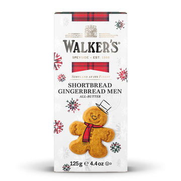 Walkers Festive Shortbread Gingerbread Men - Pack Of 12 Shortbread Cookie Boxes - Includes All-Butter Gingerbread Man Cookies