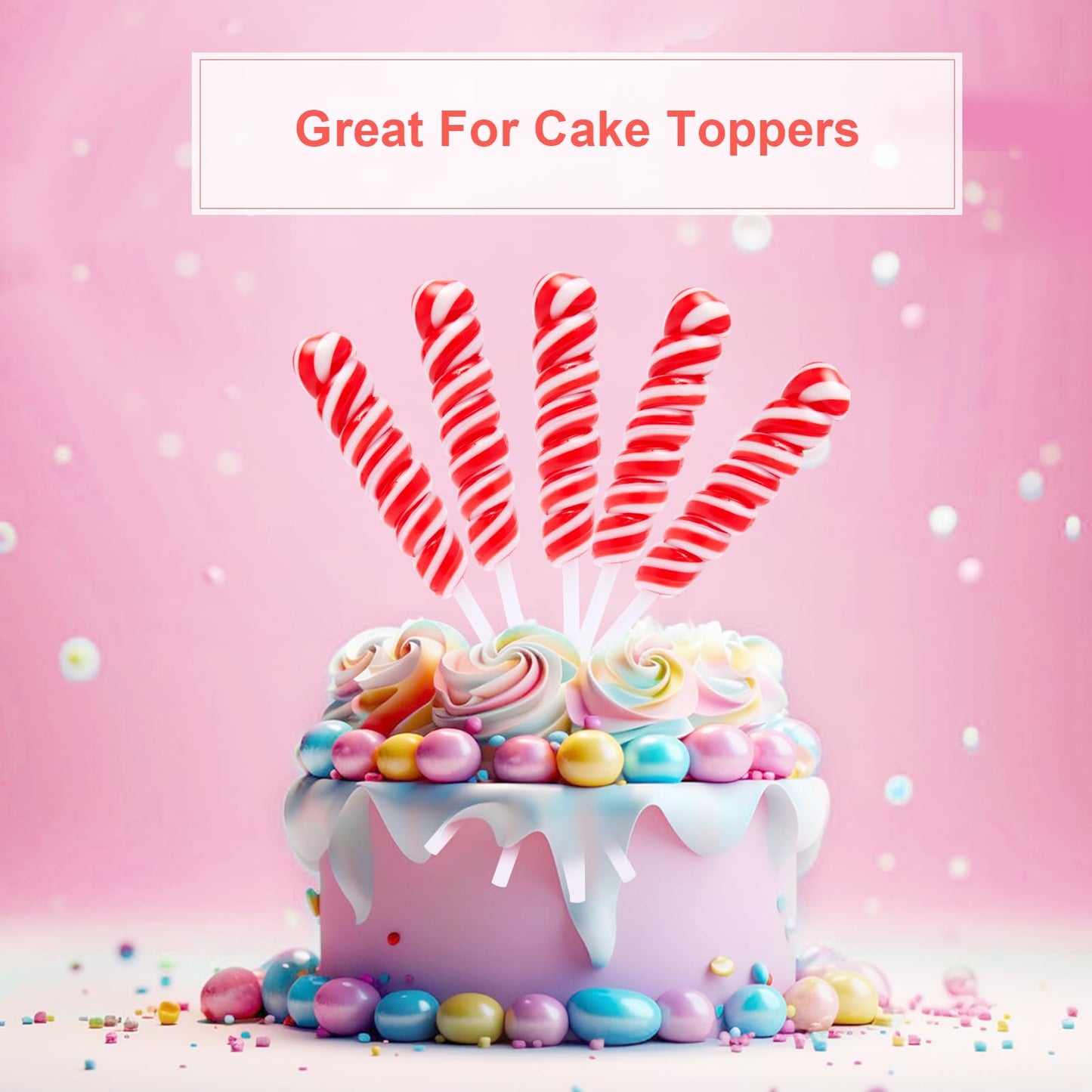 Twist Rainbow Lollipops,Individually Wrapped Bulk Unicorn,For Kid'S Birthday Party,12G Watermelon Flavor 22 Count