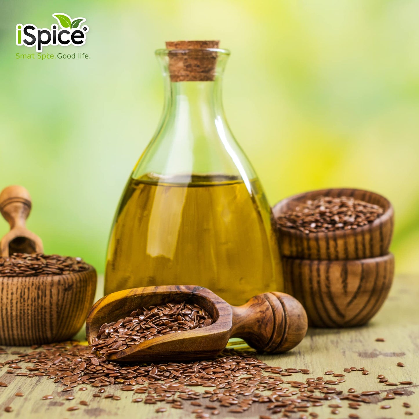 Ispice Flax Seeds Whole Spices And Seasonings For Cooking, 6.5 Ounce Fine Flaxseeds Seasoning, Flax Seeds Whole Flaxseed Brown (
