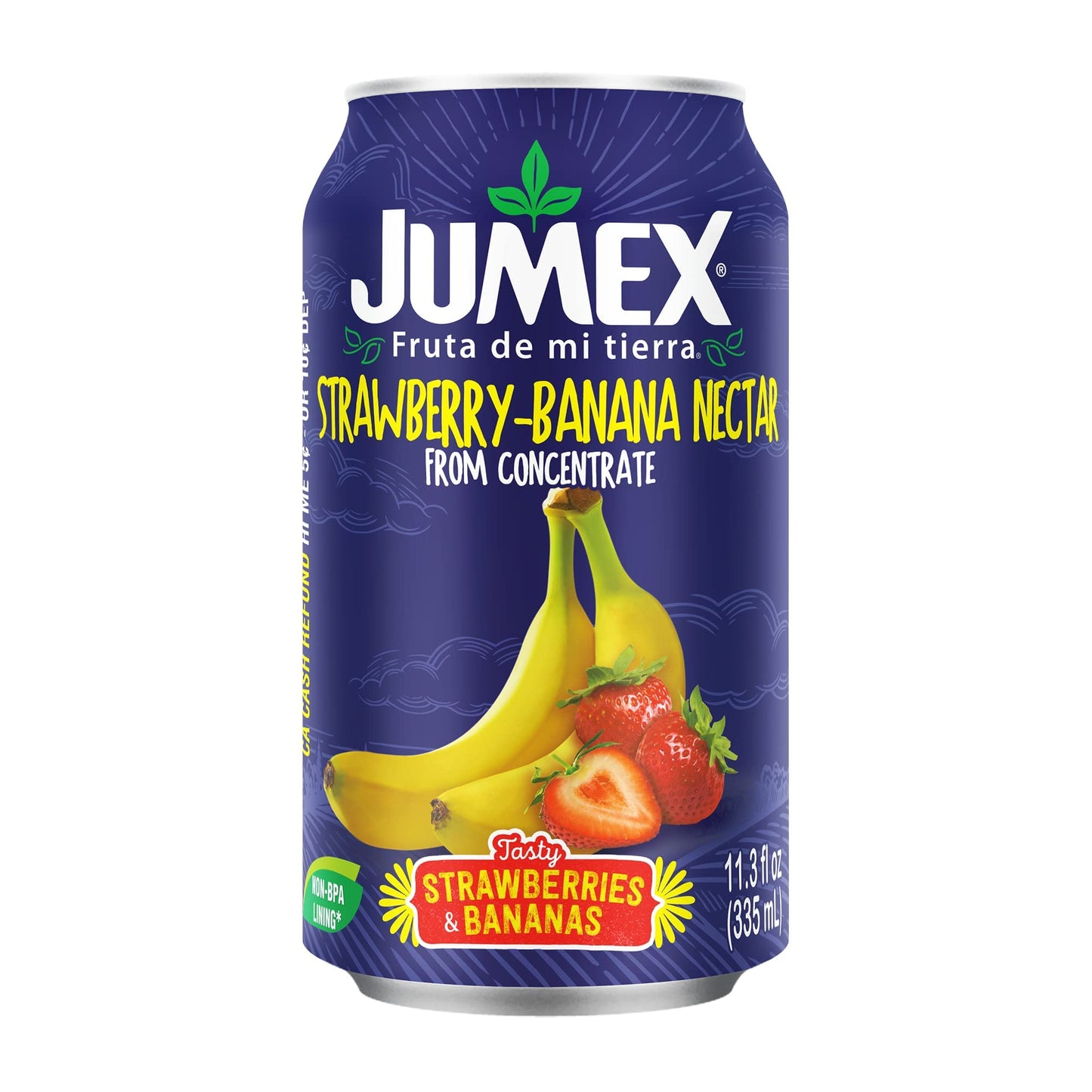 Jumex Strawberry Banana Nectar Juice - Made with Fresh Fruit Puree - Tropical Fruit Juice Concentrate for Smoothie Mix  Cocktail Mixers & Kids Drinks & Beverages - 11.3oz  24 Pack Canned Drinks
