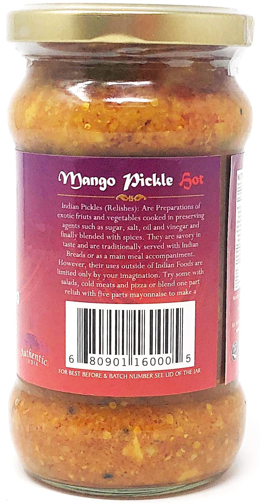 Rani Mango Pickle Hot (Achar, Spicy Indian Relish) 10.5Oz (300G) Glass Jar ~ Vegan | Gluten Free | Non-Gmo | No Colors | Popular
