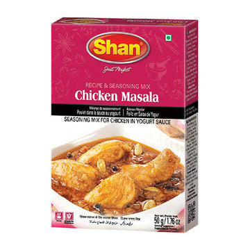 Shan - Chicken Masala Seasoning Mix (50G) - Seasoning Packets For Chicken In Yogurt Sauce