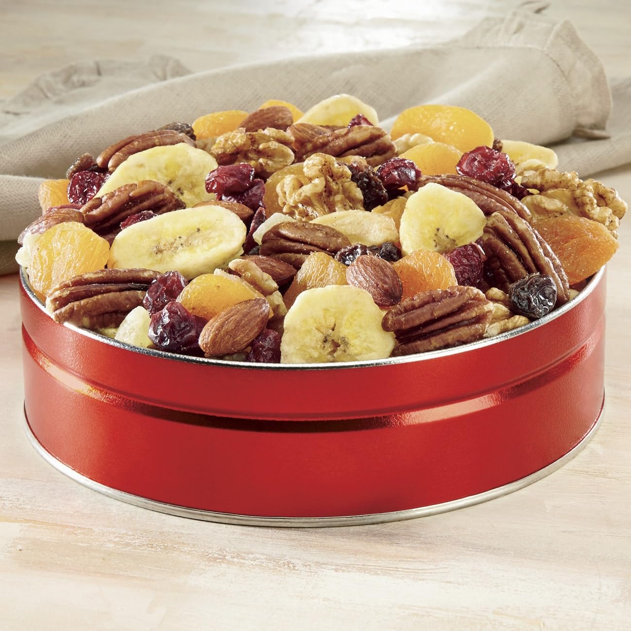 The Swiss Colony California Mix - Assorted Mix With California Raisins, Turkish Apricots, Walnut Halves, Banana Chips, Almonds,