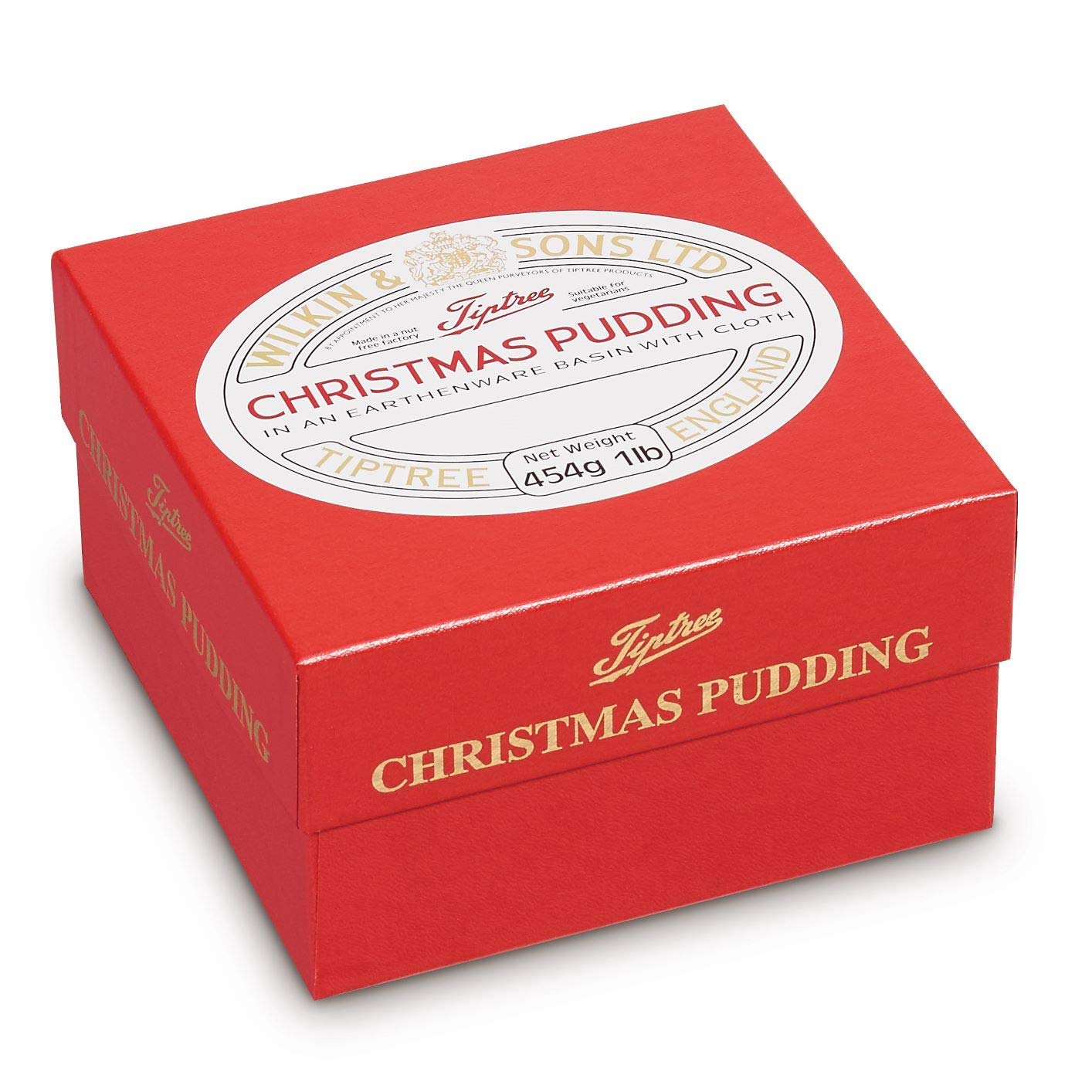 Tiptree Boxed Christmas Pudding, 1 Pound, Red, Model 8611
