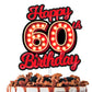 Happy 60th Birthday Cake Topper Fluorescent Flashing Night Out Hen Movie Nightclub Theme Decor Supplies Woman Man Happy Birthday