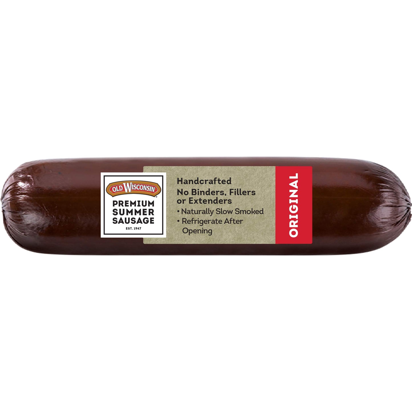 Old Wisconsin Summer Sausage, 100% Natural, High Protein, Low Carb, Gluten Free, 16 Ounce