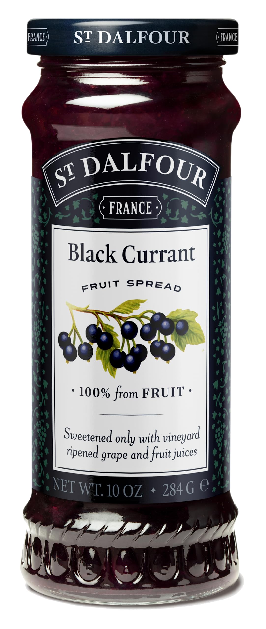 Charles Jacquin-St.Dalfour Consrv, Blk Curr, 100%Fruit, 10-Ounce (Pack of 6)