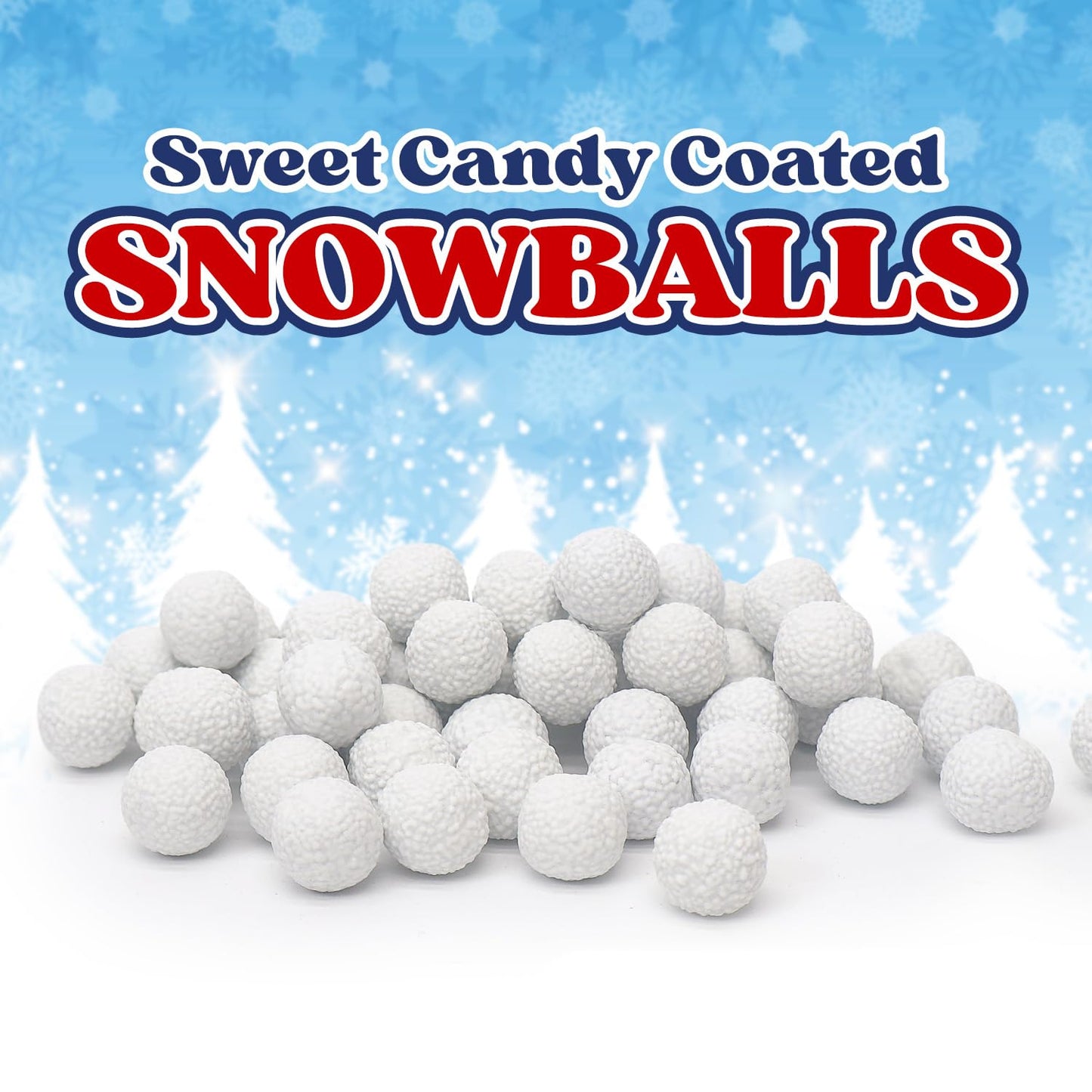 Toottsie Roll Candy Coated Snowballs 6 Pack - Christmas Candy Snowballs For Gingerbread House Decoration, Stocking Stuffers, Hol
