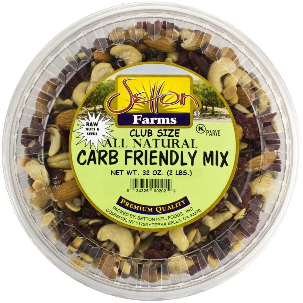 Carb Friendly Health Mix | Premium Quality | Bulk Value Size 32 oz. (With Cranberries, Sunflower Seeds, Pumpkin Seeds, Almonds, 