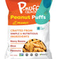 P-Nuff Peanut Butter Puffs - Healthy Low Calorie Vegan Snacks, High Protein, Gluten Free, 1 Oz Bag (Pack of 12)