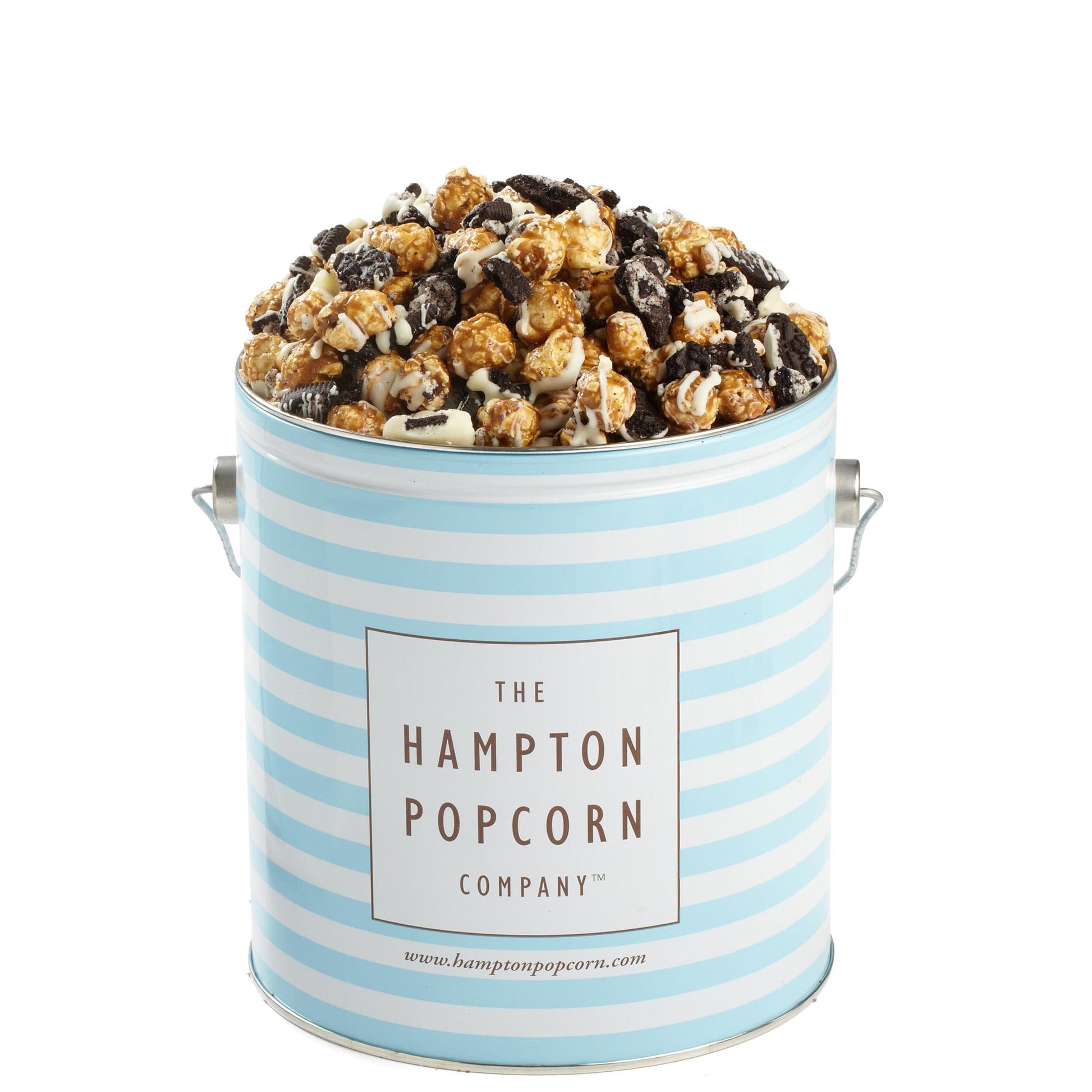 Cookies & Cream Popcorn Tin, 26 Ounce, Birthday Gifts, The Hampton Popcorn & Candy Company