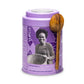 JusTea Purple Chocolate Loose Leaf Tea, 3.5oz Tin with Spoon, Low Caffeine, Fair Trade, Non-GMO