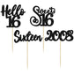 Gyufise 24Pcs Happy 16Th Birthday Cupcake Toppers Glitter Hello 16 Sweet 16 Cupcake Picks 2008 Sixteen Old Birthday Cake Decorat