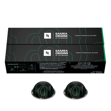Nespresso I Samra Origins by The Weeknd Vertuo Togetherness Blend  Double Espresso  Light Roast  20-Count Coffee Pods  Brews 2.7 fl. Oz.