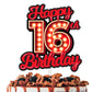 Happy 16Th Birthday Cake Topper Fluorescent Flashing Night Out Hen Movie Nightclub Theme Decor Supplies Boy Girl Happy Birthday 
