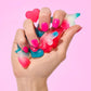 Katjes Plant Based Love & Stars Gummy Candy - Strawberry, Orange & Cherry Flavored Gummy Snacks - Palm Oil Free Chewy Candy Snack - No Animal Gelatin- No High Fructose Corn Syrup, 4.9Oz Reseasable Bag