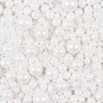 Edible Pearls For Cake Decorating, White Sprinkles, White Pearl Sprinkles For Cookies, Macaron, Cake, And Chocolate, Perfect For
