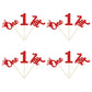 24Pcs 1st Birthday Cupcake Toppers Glitter First Birthday One Cupcake Picks for Baby Shower 1st Birthday Party Cake Decorations