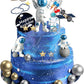 22Pcs Space Cake Topper,Space Cupcake Toppers Astronaut Figurine Birthday Outer Space Themed Party Decorations Supplies Planet R