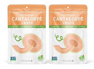 Natures Turn Freeze-Dried Fruit Snacks, Cantaloupe Crisps, Pack Of 2 (1.2 Oz Each)