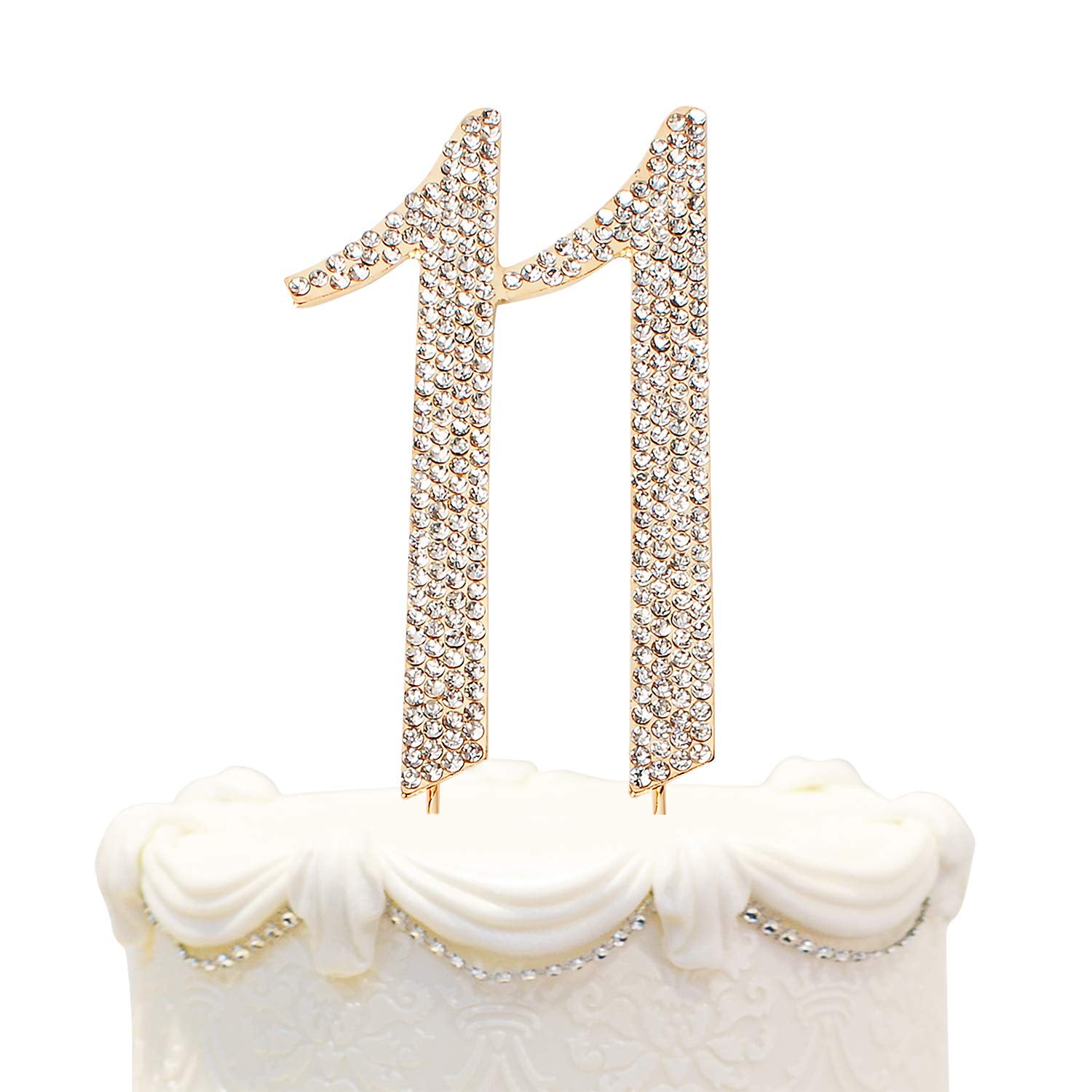 Hatcher Lee Bling Crystal Fabulous And 50 Birthday Cake Topper - Best Keepsake | 50Th Party Decorations Silver