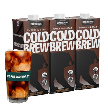 Wandering Bear Cold Brew Coffee 32 fl oz (3 pack Espresso Roast)