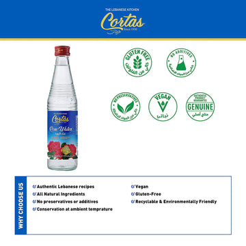 Cortas Rose Flower Water - 17 Fl Oz (500ml) - Large Size