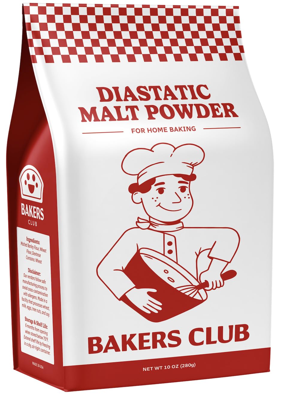 BAKERS CLUB Artisan Diastatic Malt Powder - Enhance Flavor & Texture - 10oz