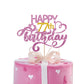 Pink Glitter Happy 77Th Birthday Cake Topper, Seventy Seven Years Old Birthday Party Cake Decor, Gold Number 77 Birthday Party S